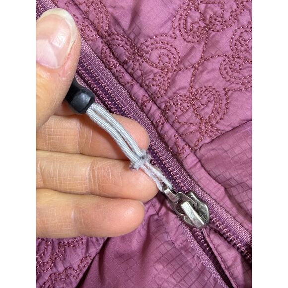 Horny Toad Women Small Pink Embroidered Zip Front Vest Lightweight Outdoor Layer - Picture 9 of 13